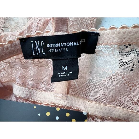 I.N.C. INTERNATIONAL CONCEPTS SOLID LACE CUP BODYSUIT BALLET PINK SIZE MEDIUM - Picture 4 of 14